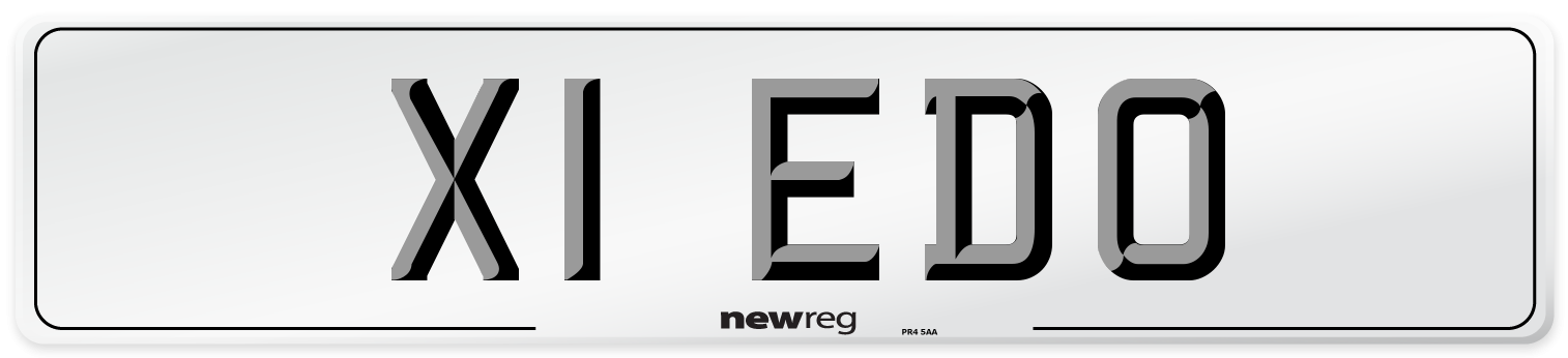 X1 EDO Number Plate from New Reg